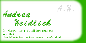 andrea weidlich business card